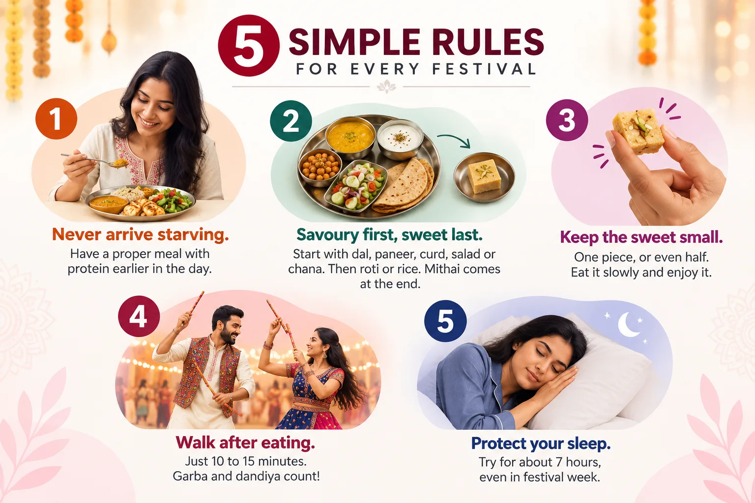 5 Simple Rules for Every Festival - PCOS, PMOS & PCOD Diet Guide - Dr. Shruti Shah